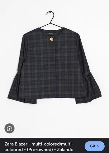 Ekose Desenli blazer ceket