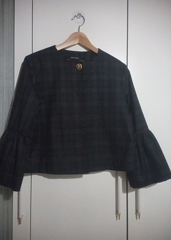 Zara Ekose Desenli blazer ceket