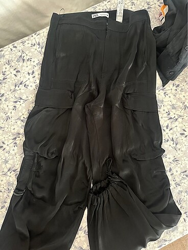 Zara saten pantolon
