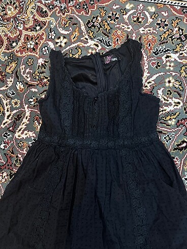 American Vintage Gotik siyah dantel elbise