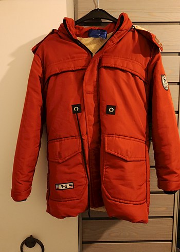 kiremit rengi unisex çocuk mont