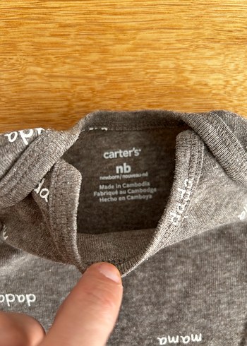 Carter's Carters Yenidoğan Kahverengi Kısa Kollu Bebek Takım