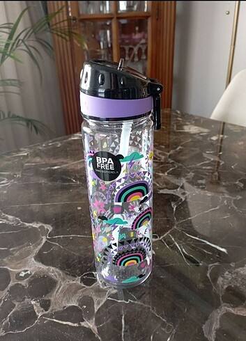 Smiggle 650 ml Bpa'siz Pipetli Suluk