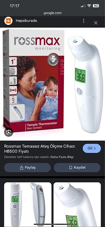 Rossmax Ateş Ölçer - Görsel 2