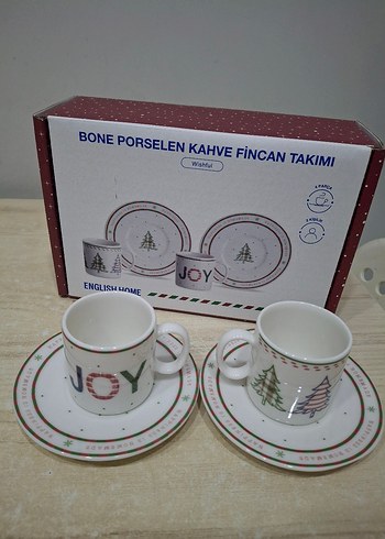 Englıshome Beyaz Bone  Kahve Fincan Takımı - Görsel 2