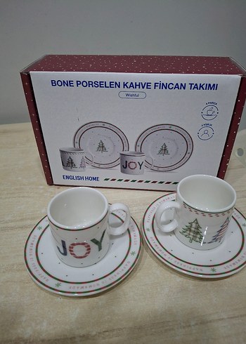 Englıshome Beyaz Bone  Kahve Fincan Takımı - Görsel 6