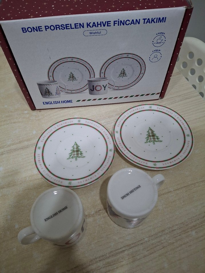 Englıshome Beyaz Bone  Kahve Fincan Takımı - Görsel 3