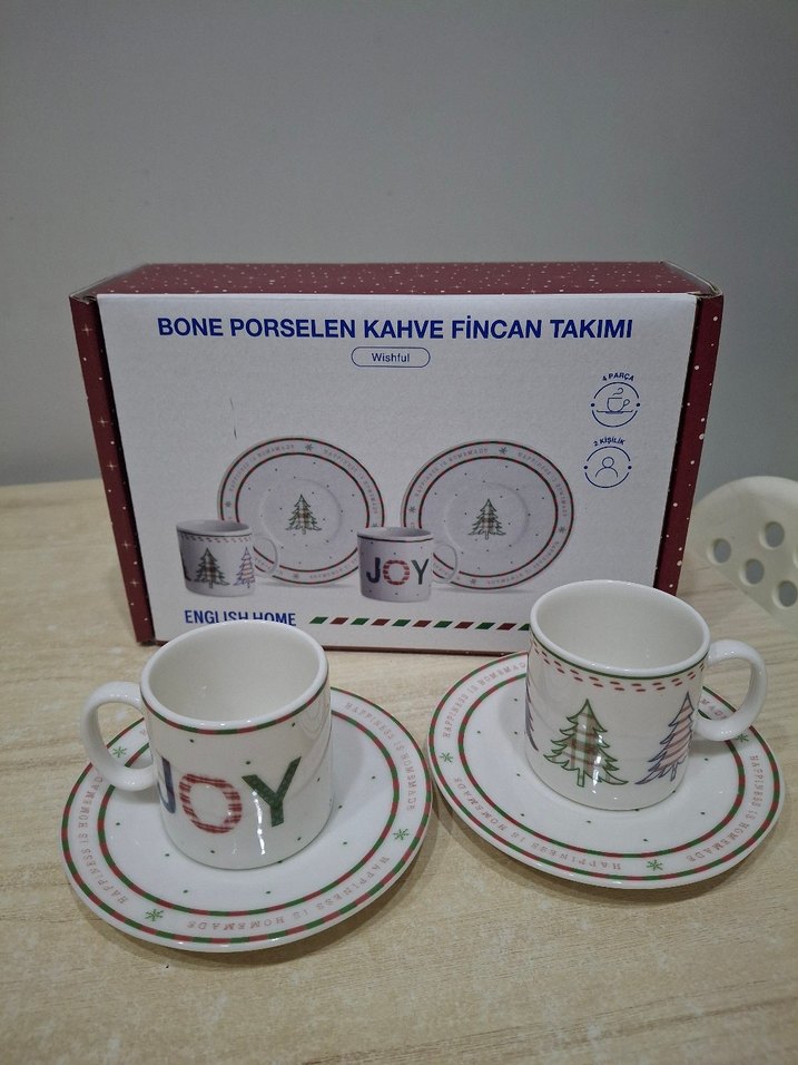 Englıshome Beyaz Bone  Kahve Fincan Takımı - Görsel 5