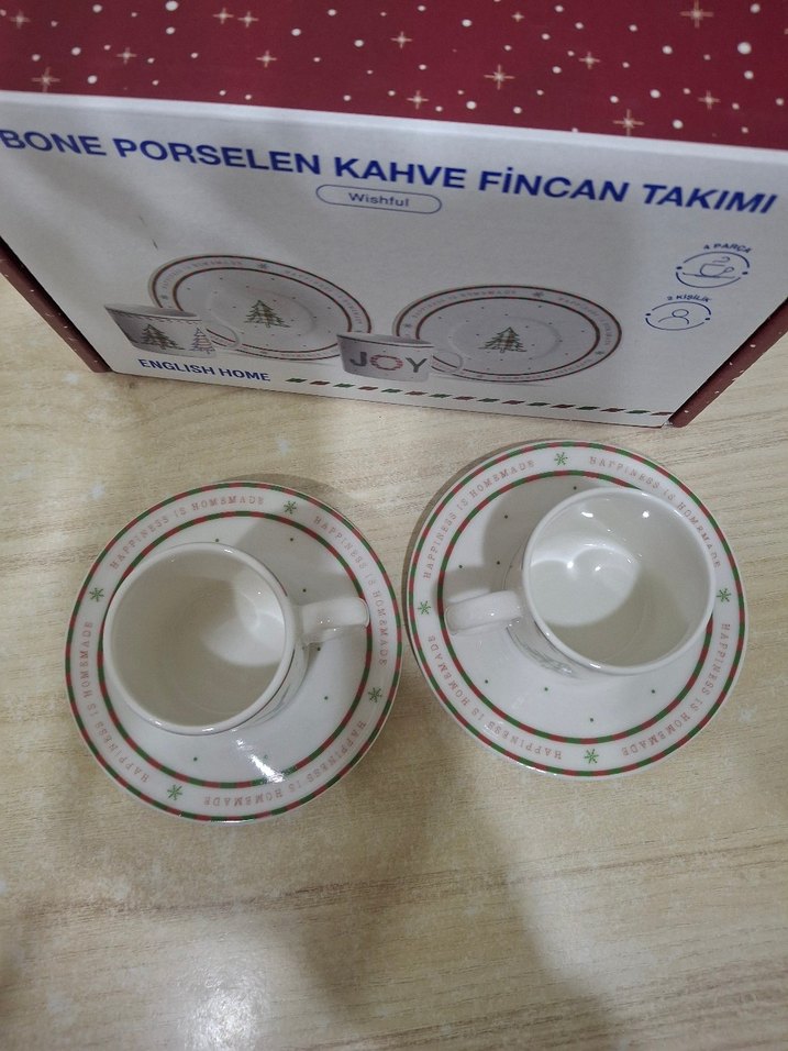 Englıshome Beyaz Bone  Kahve Fincan Takımı - Görsel 4