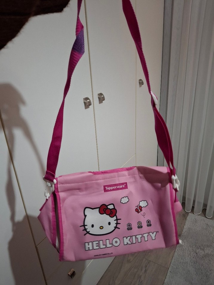 tupperware Pembe Hello Kitty Çocuk Okul beslenme çantası - Görsel 2