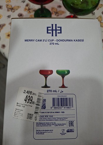 Renkli Cam Kadehler - English Home - Görsel 2