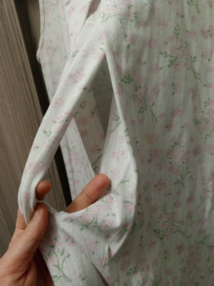 Kadın Beyaz Midi Sabahlık Uzun Kollu. logusa sabaklik takimi - Görsel 3