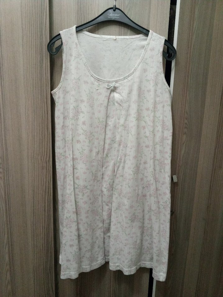 Kadın Beyaz Midi Sabahlık Uzun Kollu. logusa sabaklik takimi - Görsel 2