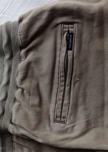 Bej Keten Rahat Kesim Erkek Pantolon original pullandbear - Görsel 4