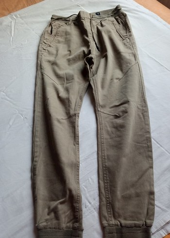 Bej Keten Rahat Kesim Erkek Pantolon original pullandbear - Görsel 2