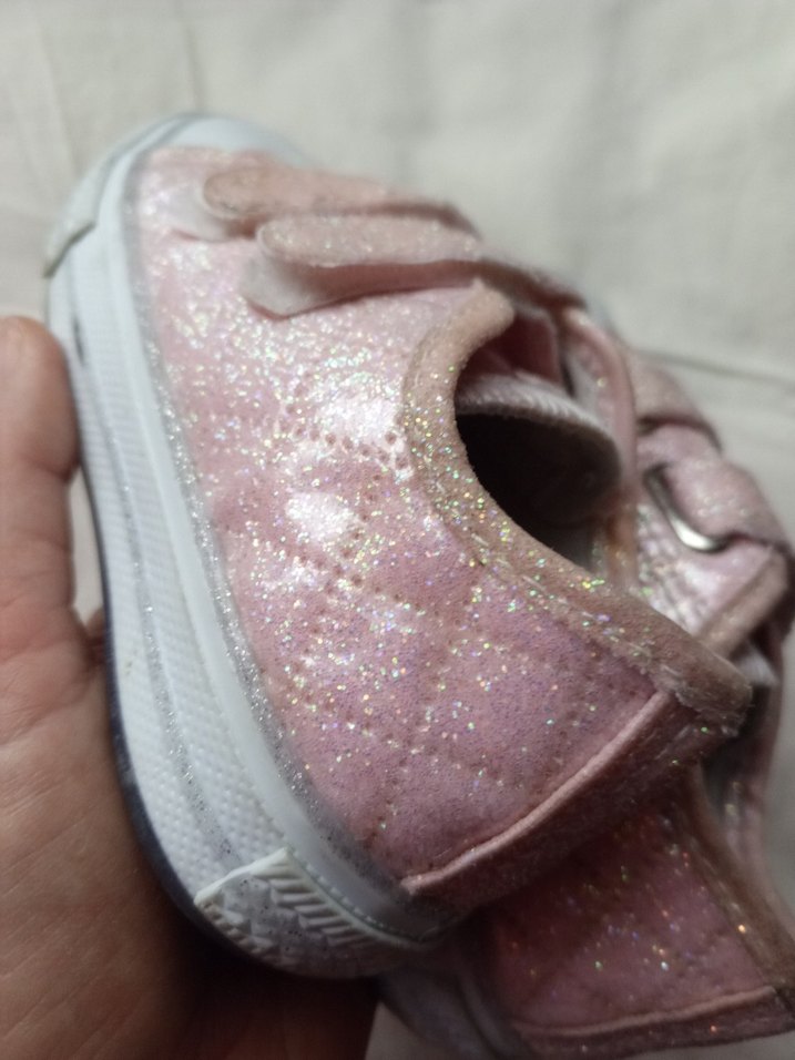 Kız Çocuk Pembe Cırt Cırtlı Spor Ayakkabı - Görsel 4