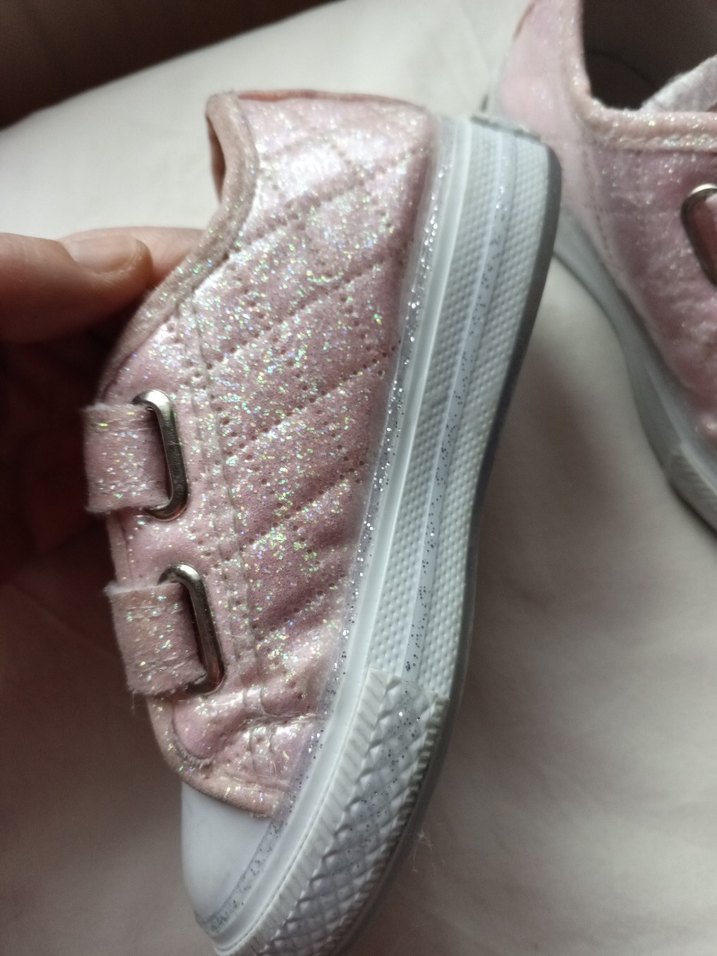 Kız Çocuk Pembe Cırt Cırtlı Spor Ayakkabı - Görsel 3