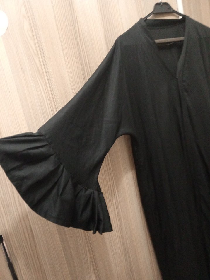 yelpaze  Kollu Siyah feraca - Görsel 3