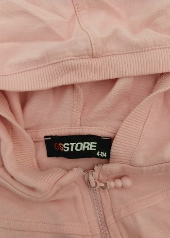 Kız Çocuk Kapüşonlu Kısa Kollu Fermuarlı yelek orjinal gs store - Görsel 2