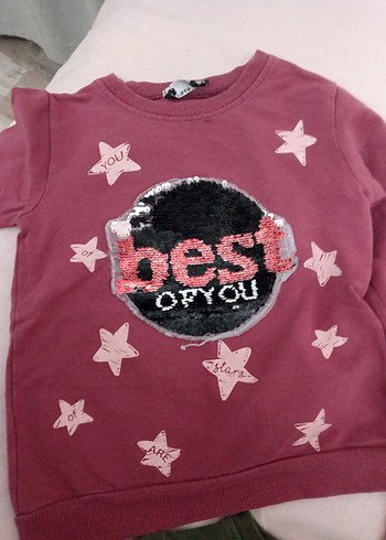 Kız Çocuk Payetli Uzun Kollu Sweatshirt - Görsel 6