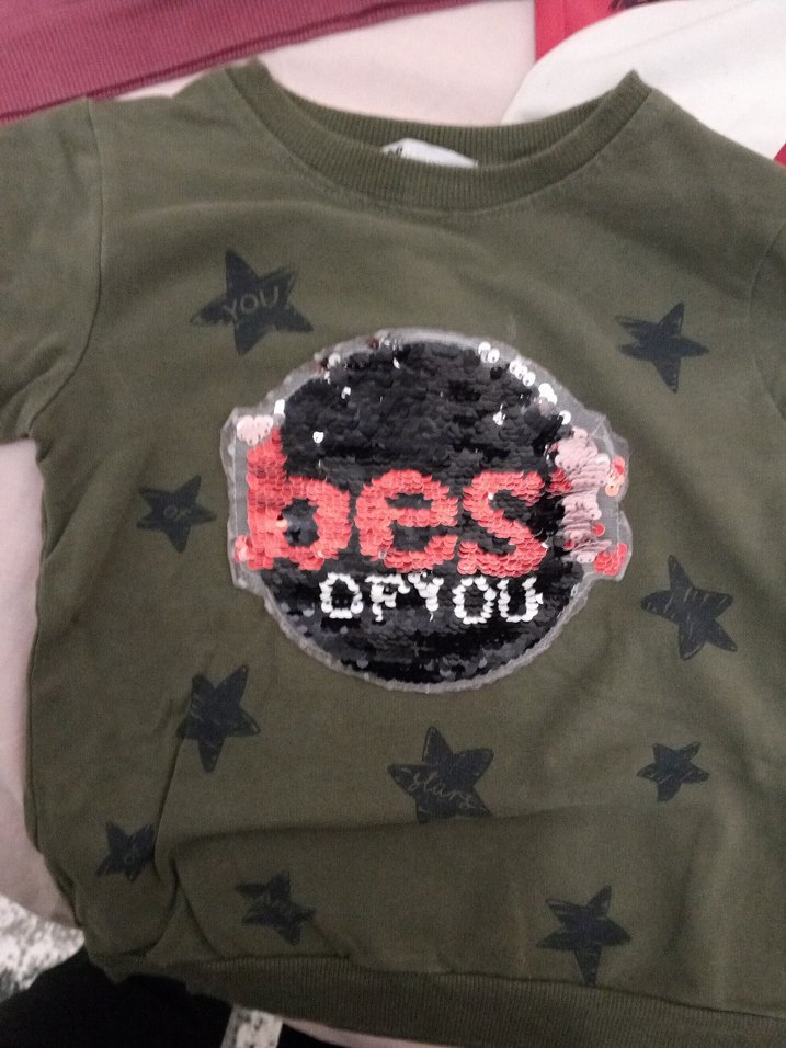 Kız Çocuk Payetli Uzun Kollu Sweatshirt - Görsel 3