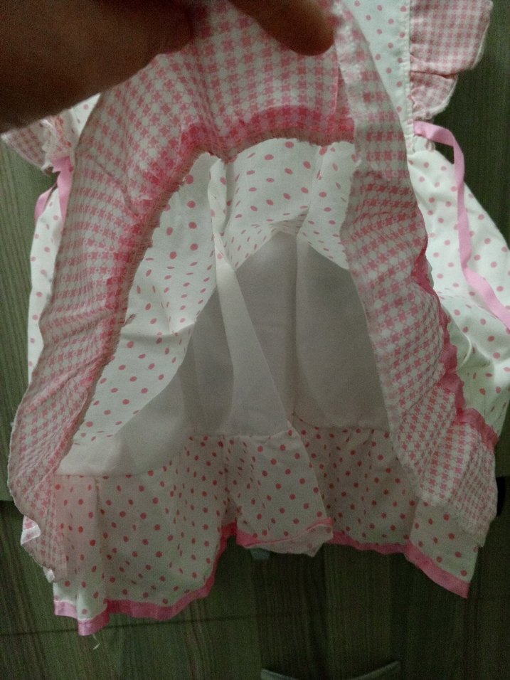 Kız Çocuk Pembe Fırfırlı Nakışlı Elbise - Görsel 3