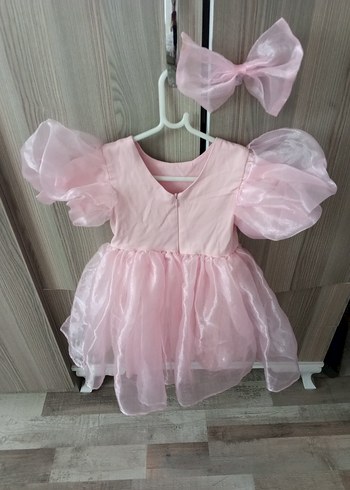 LC Waikiki Pembe Kız Çocuk Tül Elbise ve Fiyonk