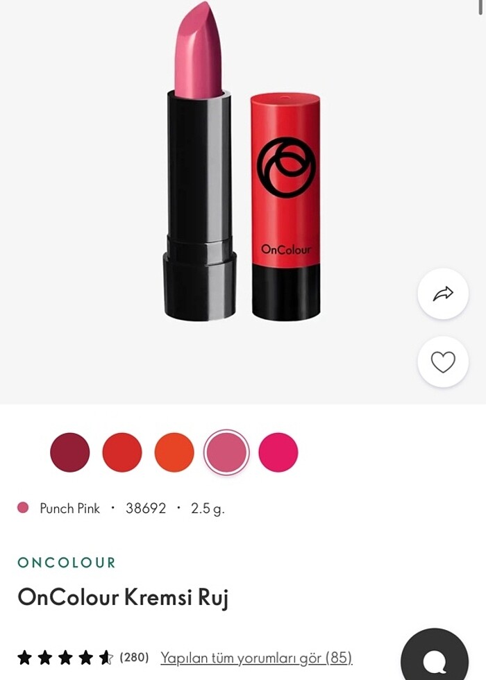 Oncolour ruj Oriflame - Görsel 3