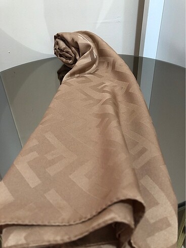 İpeksi jakar fendi cappucino şal