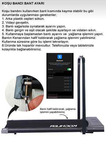 Beden Renk Bluetooth özellikli katlanabilir siyah step platform
