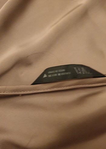 ZARA Kahverengi Saten Drapeli Kadın Fular - Görsel 3