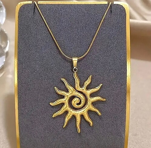 spiral güneş kolye