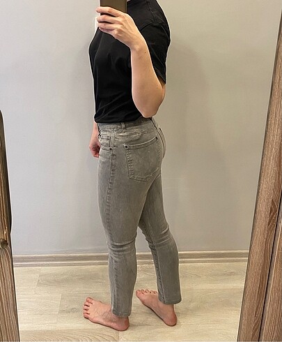 Gri Dar Paça Zara Jean