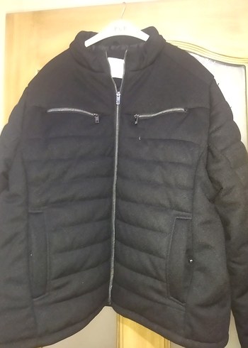 Erkek Siyah Fermuarlı Street Wear Mont