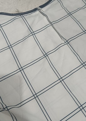 Kısa Kollu Ekose Pamuklu Tişört,gömlek benzeri - Görsel 4