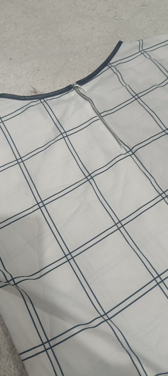 Kısa Kollu Ekose Pamuklu Tişört,gömlek benzeri - Görsel 4