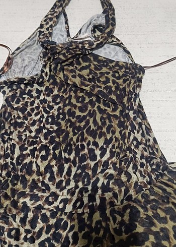 Bohem Leopar Desenli  Elbise - Görsel 3