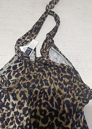 Bohem Leopar Desenli  Elbise - Görsel 7