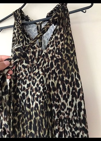 Bohem Leopar Desenli  Elbise - Görsel 2