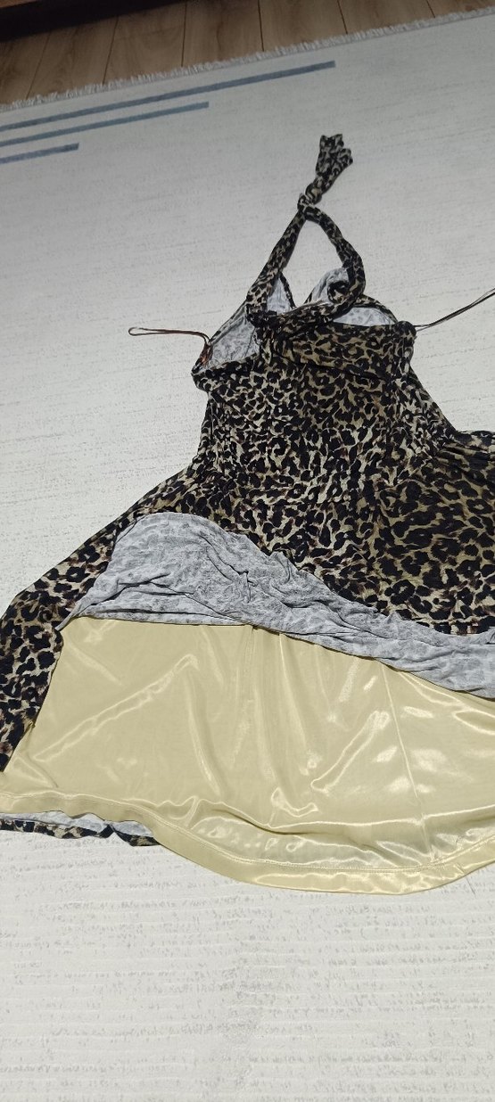 Bohem Leopar Desenli  Elbise - Görsel 4