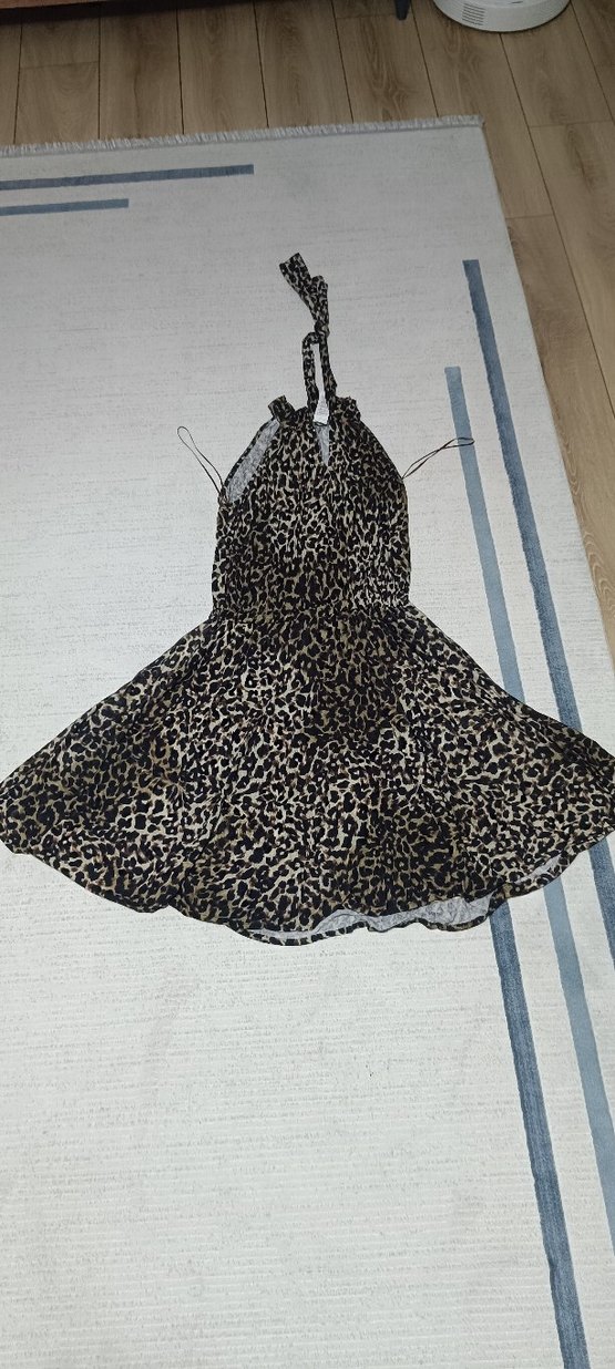 Bohem Leopar Desenli  Elbise - Görsel 5