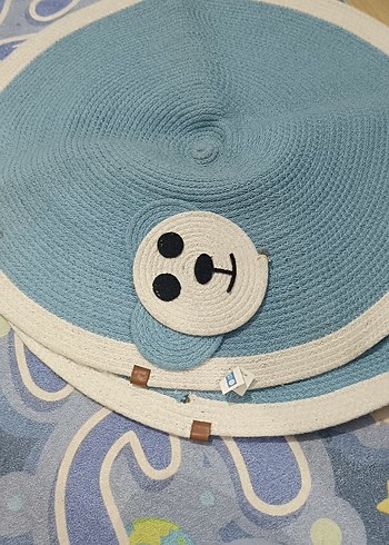 2li Mavi Panda Figürlü Çocuk Halısı - Görsel 4