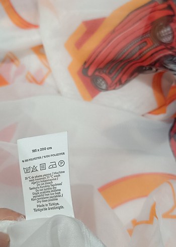 3'lü orjinal Hotwheels Tül Perde - Görsel 3