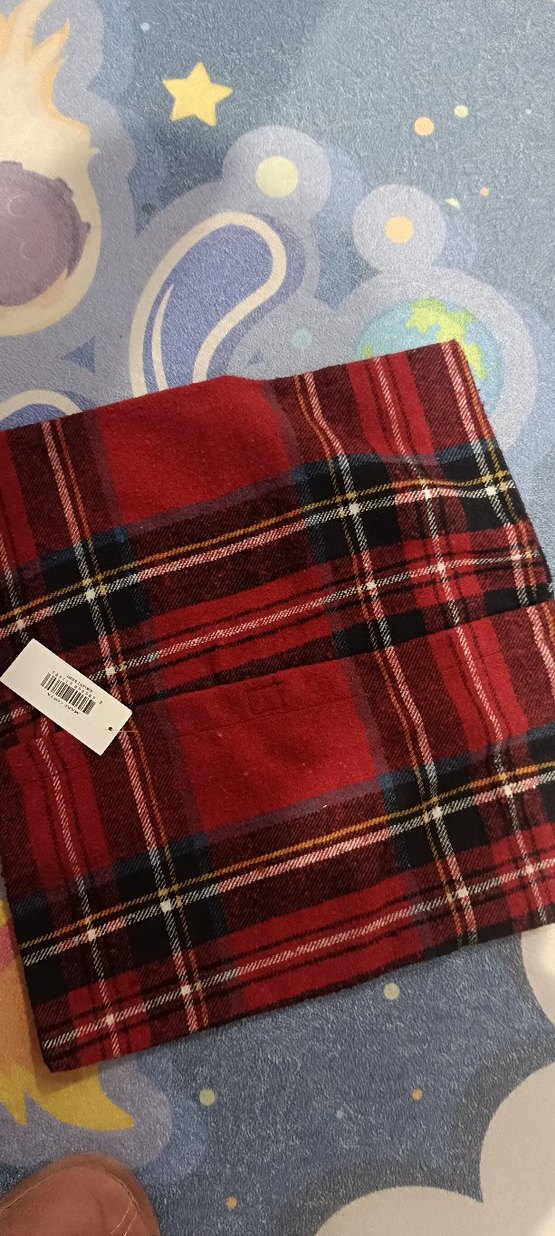 Kırmızı Kareli Yün Kumaş yastik kılıfı tekli - Görsel 4