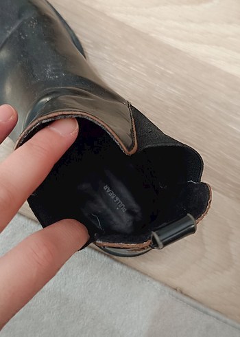 Kahverengi Deri Kadın Dolgu Topuk Bot - Görsel 4