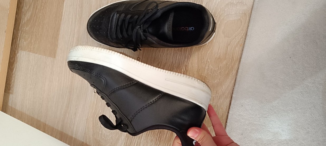 Siyah Dolgu Topuklu Spor Ayakkabı - Görsel 3