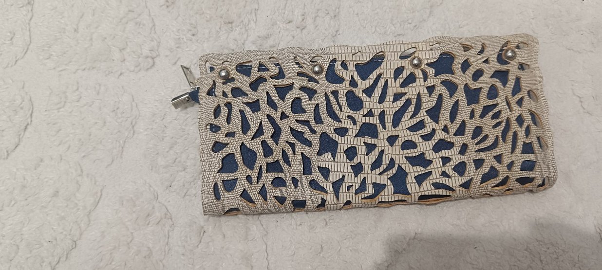 İkili Nakışlı Dantel Gri Bohem Kadın Portföy Çanta - Görsel 2