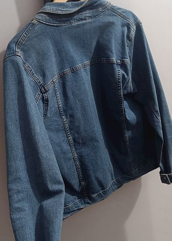 Kadın Mavi Denim Ceket - Görsel 5