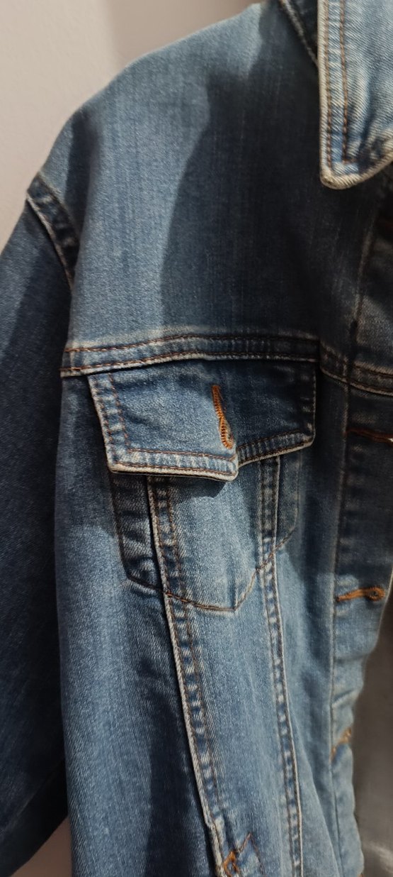 Kadın Mavi Denim Ceket - Görsel 3