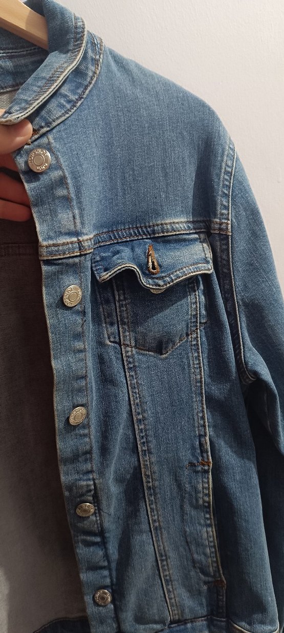 Kadın Mavi Denim Ceket - Görsel 4